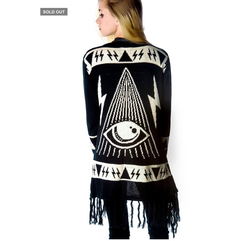 UNIF Psychic Eye Fringe Cardigan